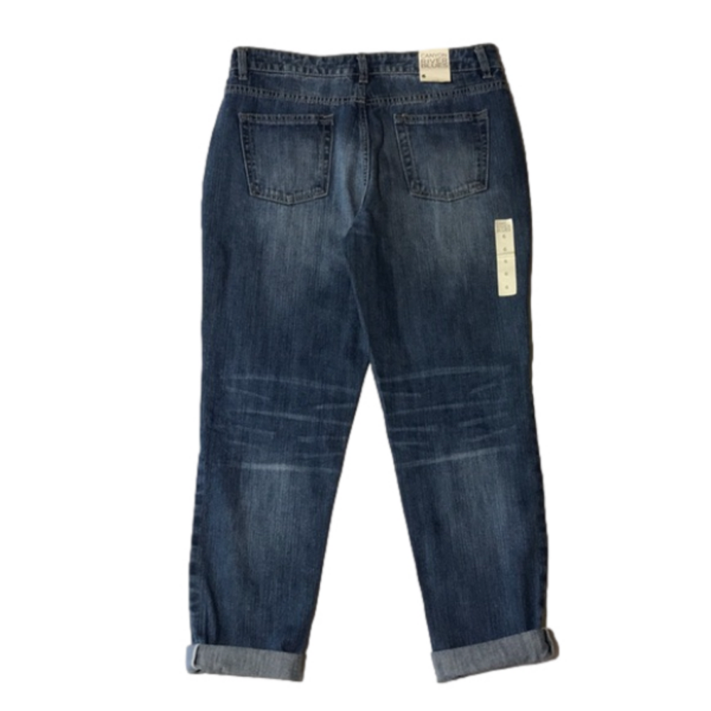 CANYON RIVER BLUES—MISSY BOYFRIEND JEAN MEDIUM WASH—Rose of Sharon—Sz 6—NWT - Picture 12 of 14